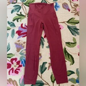 Lululemon align 25 with pocket size 6 in so merlot
